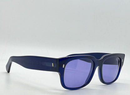 Cutler And Gross M1016 Cnb Sunglasses W|New Solid Soft Plum|Purple Tint Custom Lenses-Rare Blue-56Mm-Handmade In Italy