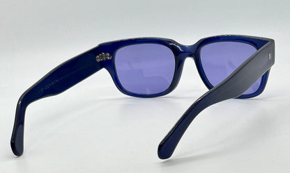 Cutler And Gross M1016 Cnb Sunglasses W|New Solid Soft Plum|Purple Tint Custom Lenses-Rare Blue-56Mm-Handmade In Italy