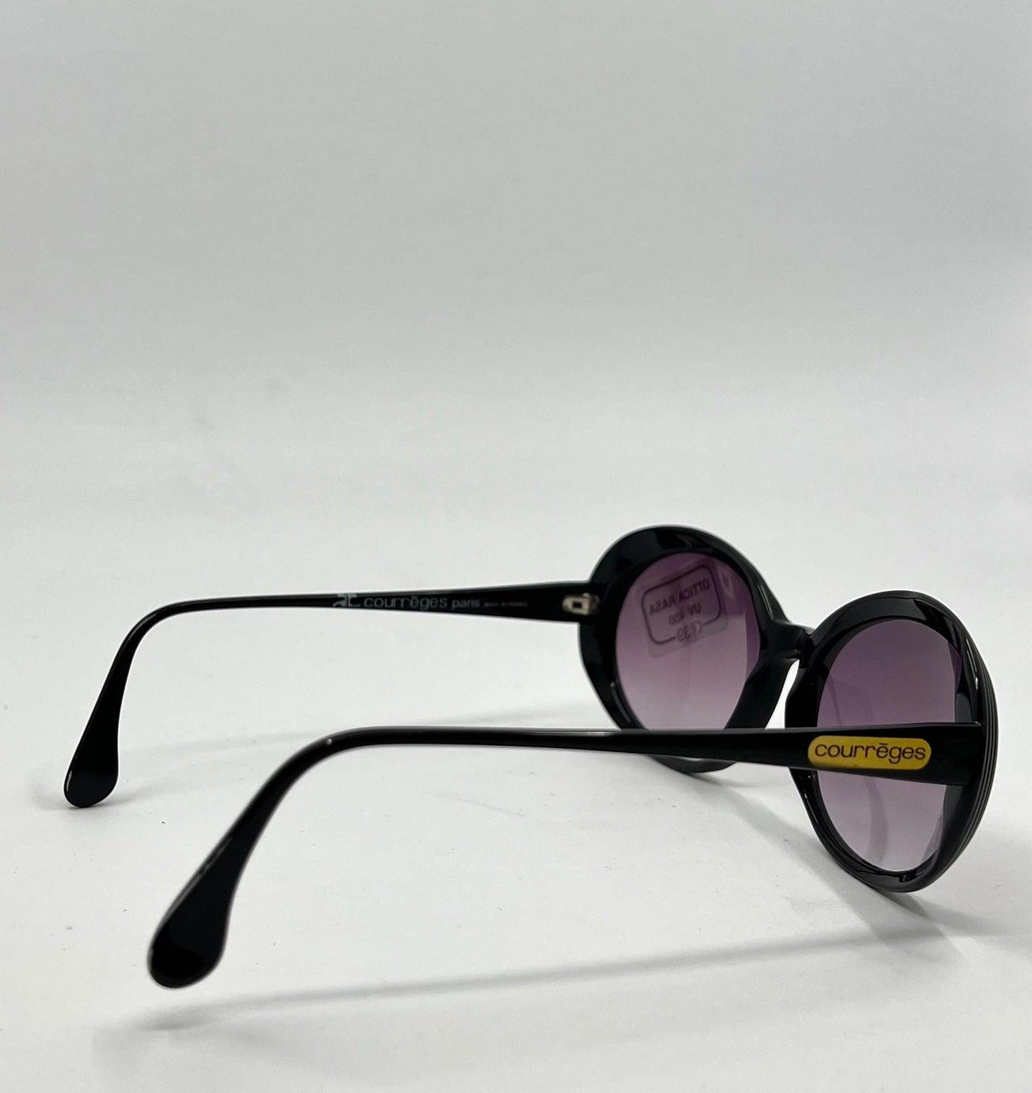Courrèges Paris S50 Bk 140 Oversized Round Sunglasses-Vintage|Deadstock-Original Gradient Lenses-France