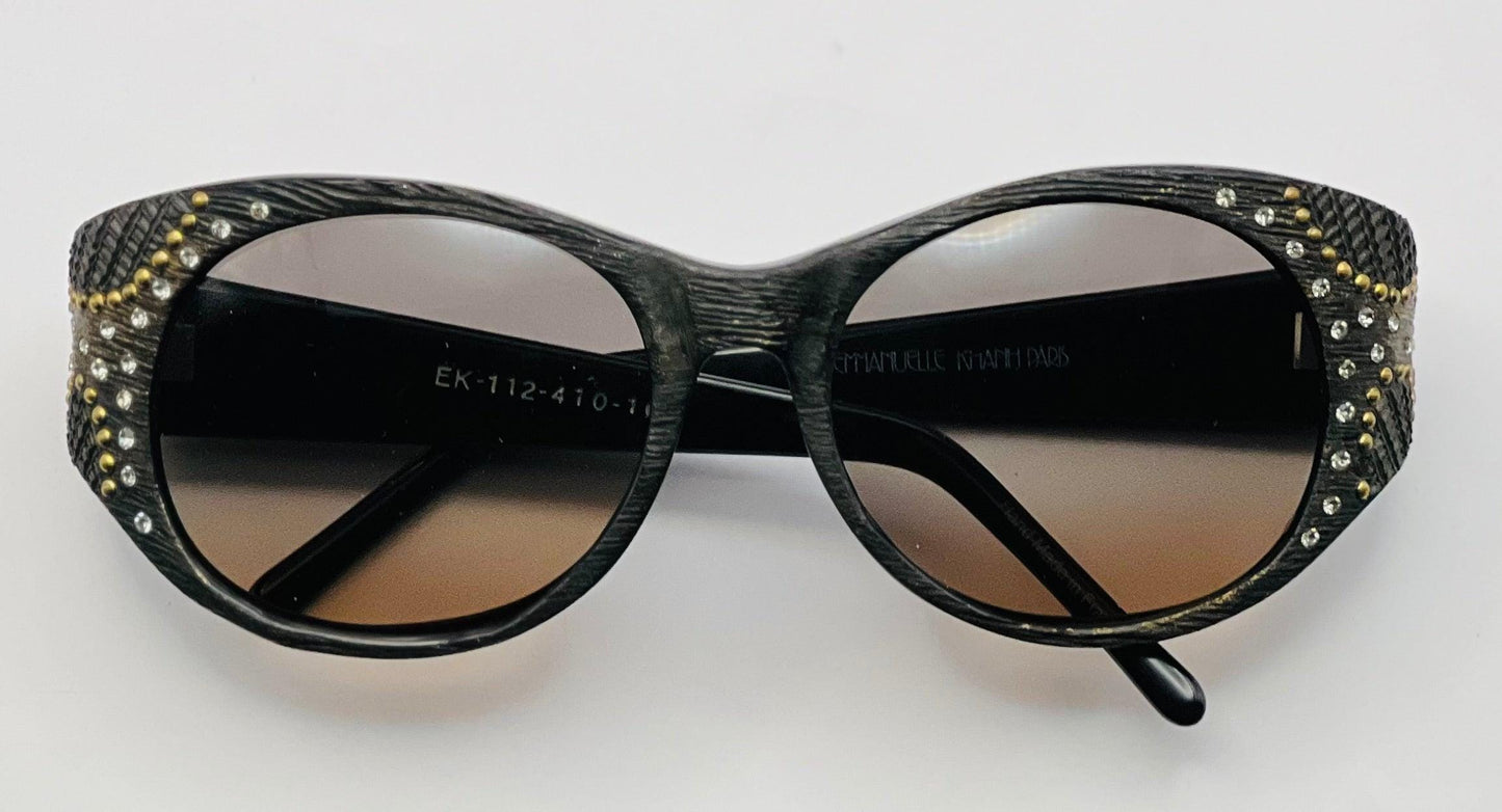 Emmanuelle Khanh 112 410 16 Vintage Sunglasses W|Brand New Custom Gradient Lenses