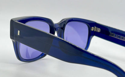 Cutler And Gross M1016 Cnb Sunglasses W|New Solid Soft Plum|Purple Tint Custom Lenses-Rare Blue-56Mm-Handmade In Italy