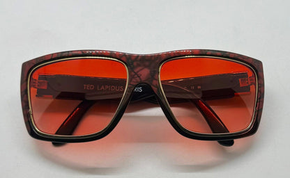 Ted Lapidus Paris Tl 1996 Vintage Sunglasses-New Custom Gradient Cherry Sunset Lenses