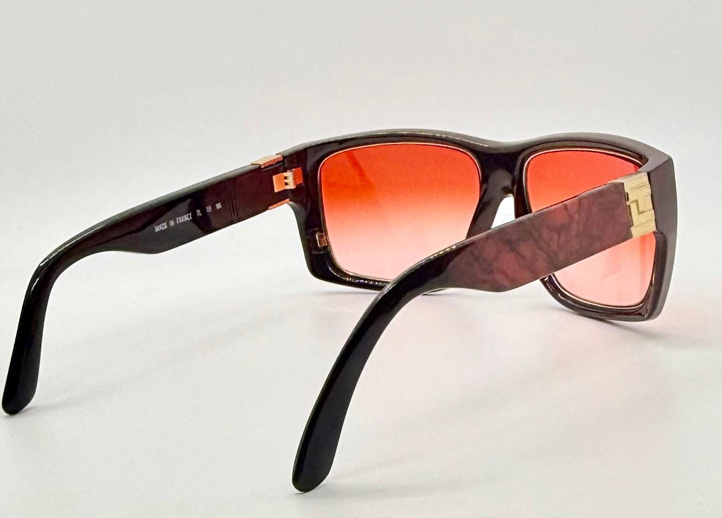 Ted Lapidus Paris Tl 1996 Vintage Sunglasses-New Custom Gradient Cherry Sunset Lenses