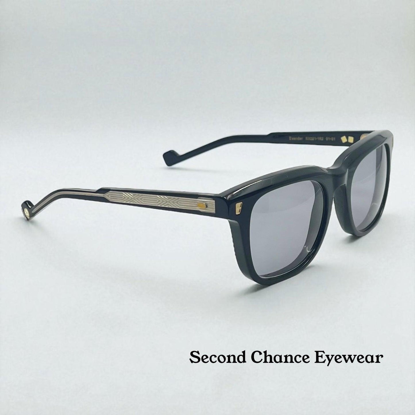 Entourage of 7 “Evander” Sunglasses w|New Solid Blue Custom Tinted Lenses-New|Unworn-Full Kit-Japan