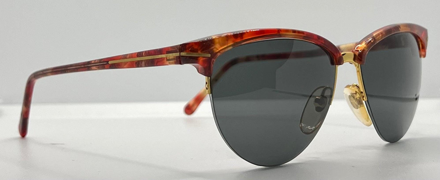 Versace 312|S Red Tortoise Vintage Sunglasses w|New Custom Lenses-52mm-Italy-Unworn