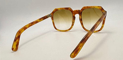 Jean Lafont Yan Vintage Sunglasses Amber Tortoise W| Original Glass Lenses