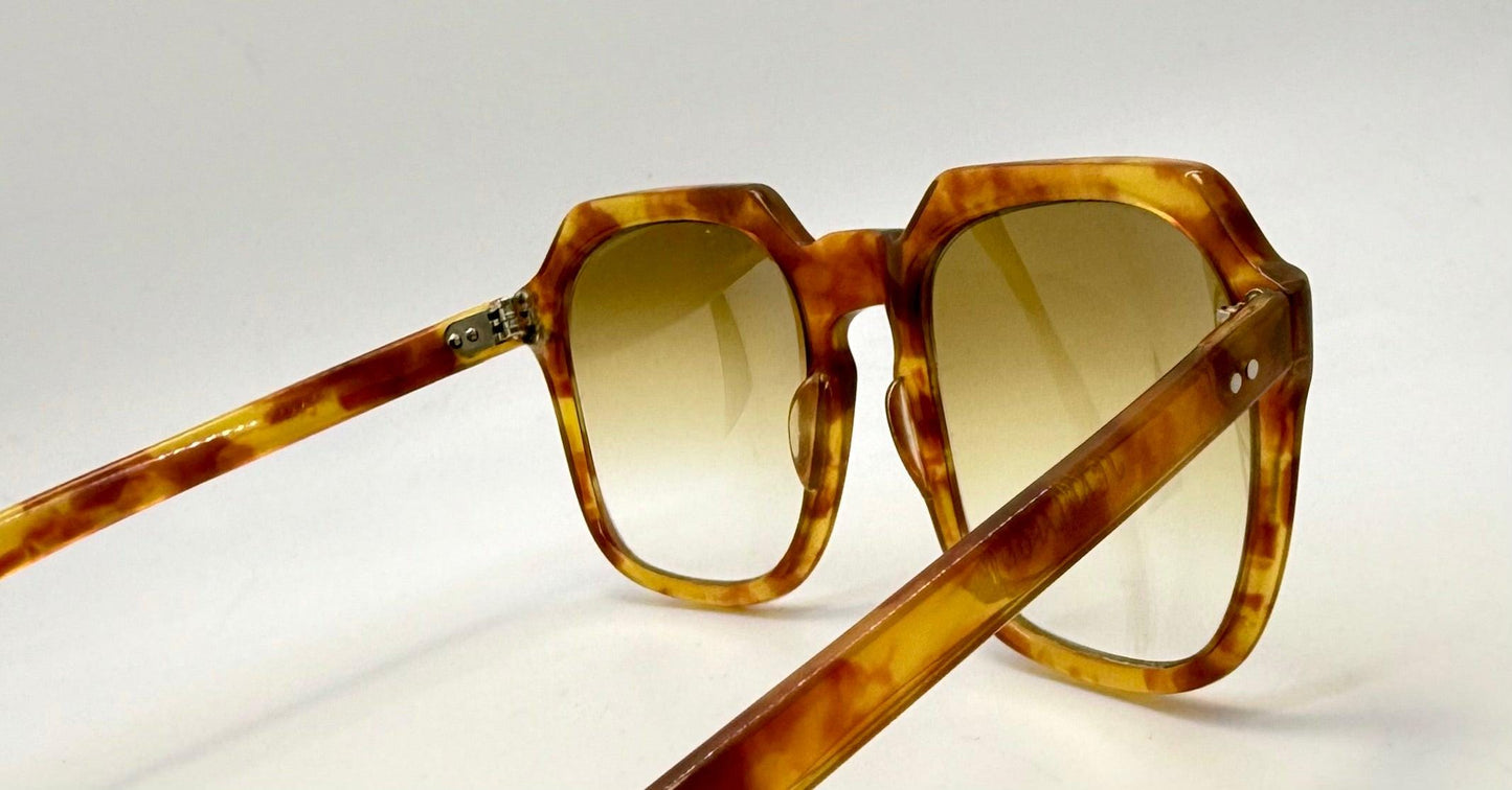 Jean Lafont Yan Vintage Sunglasses Amber Tortoise W| Original Glass Lenses
