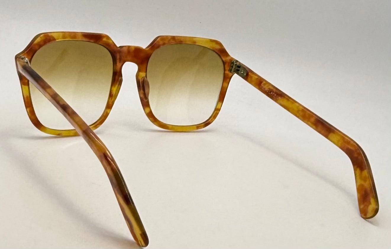 Jean Lafont Yan Vintage Sunglasses Amber Tortoise W| Original Glass Lenses