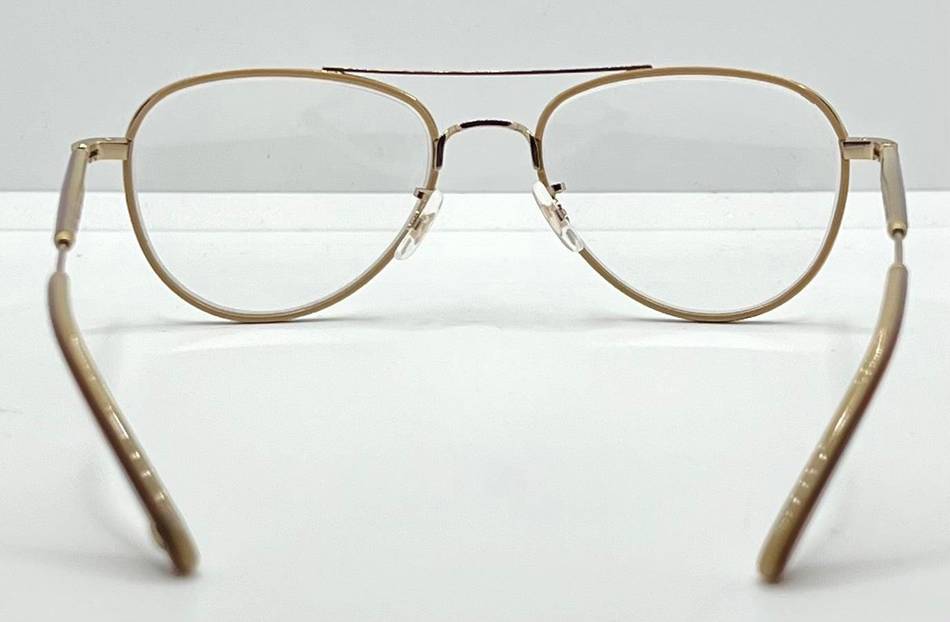 Garrett Leight Linnie Plbge-Mg Pearl Beige Matte Gold 51-19 Eyeglasses – Full Kit, New