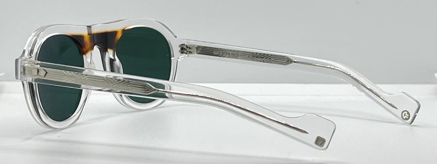 Entourage Of 7 “Decker”-Crystal & Tortoise-Green Lens-Brand New | Unworn-Full Kit