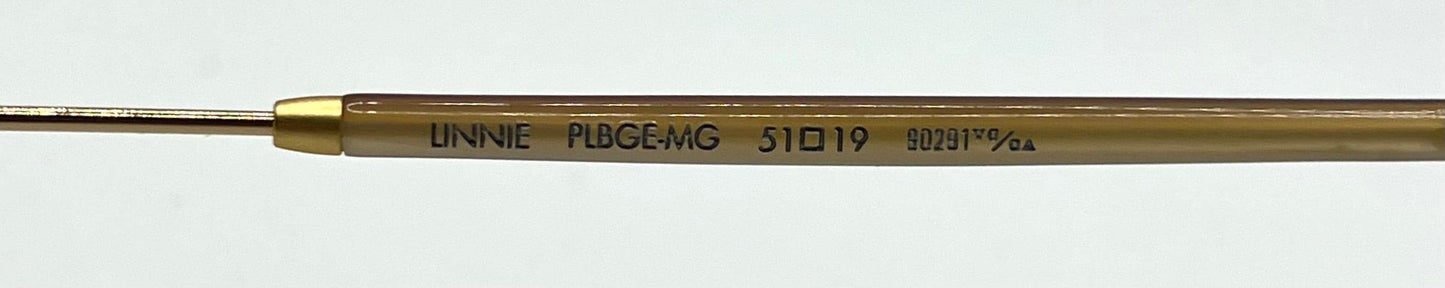 Garrett Leight Linnie Plbge-Mg Pearl Beige Matte Gold 51-19 Eyeglasses – Full Kit, New