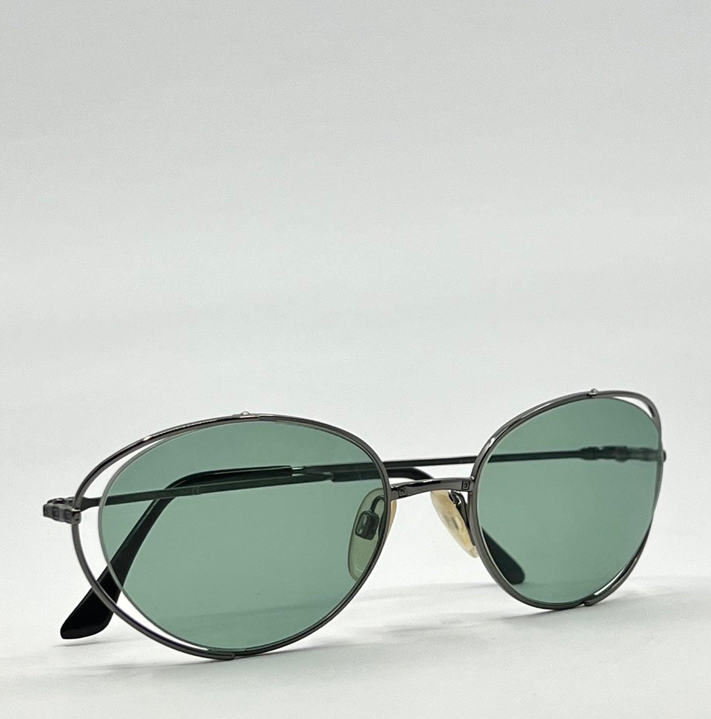 Vintage Yves Saint Laurent 4163 Sunglasses w|New Solid Green Custom Tinted Lenses-Unworn