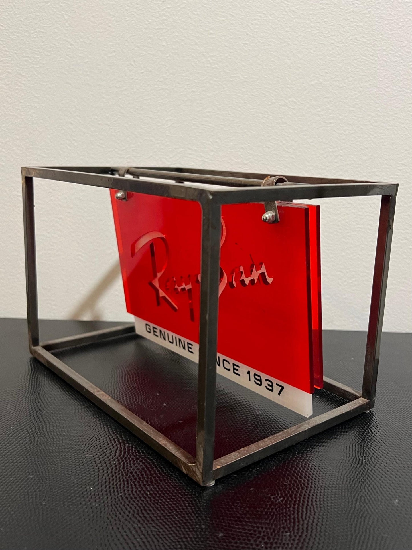 Ray-Ban “Genuine Since1937” Double Sided Metal|Plexi Counter Display-Authentic