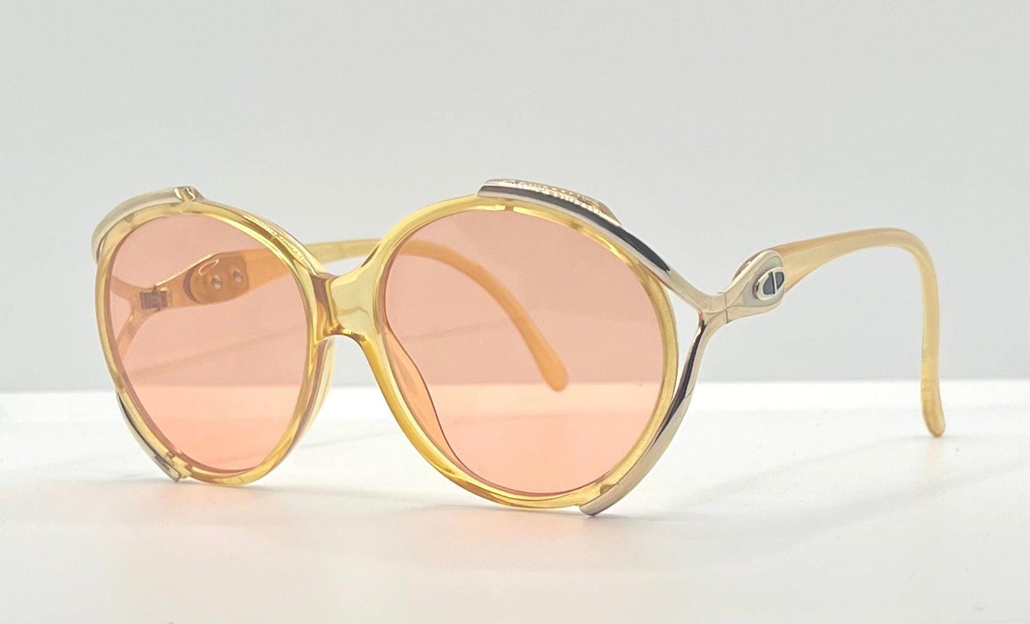 Vintage Christian Dior 2189 70 Sunglasses-Crystal Honey Optyl w|New, Custom Rose Lenses