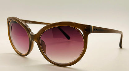 Vintage Nos Linda Farrow Luxe Sunglasses – Brown Frame With Gradient Purple Lenses, Model Lf10205A