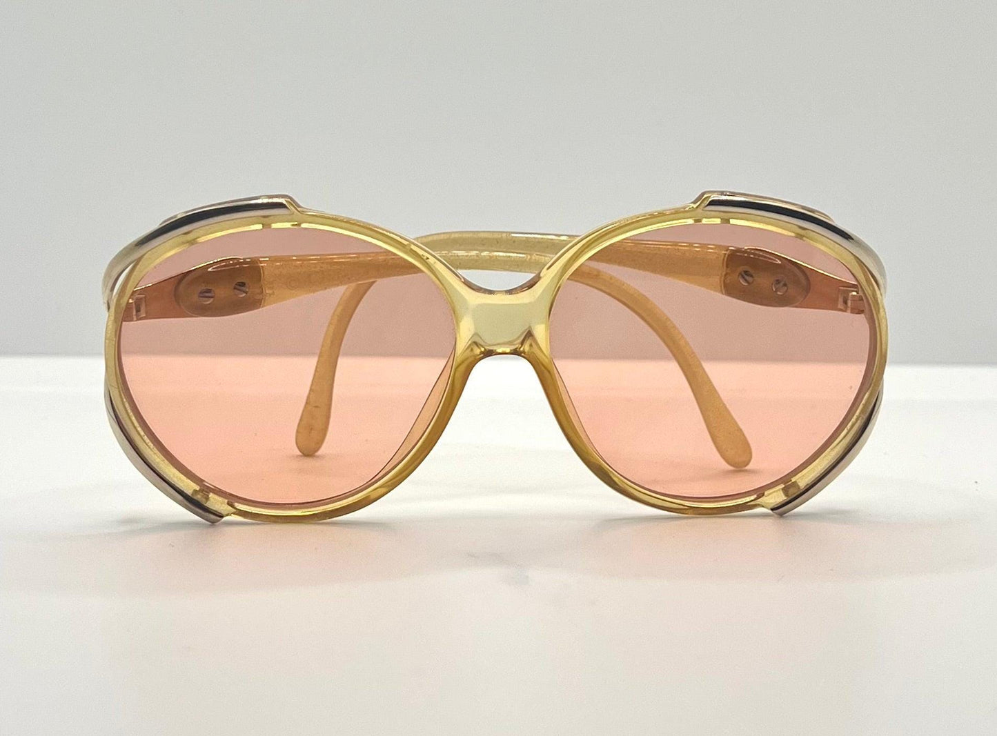 Vintage Christian Dior 2189 70 Sunglasses-Crystal Honey Optyl w|New, Custom Rose Lenses