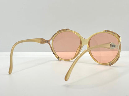 Vintage Christian Dior 2189 70 Sunglasses-Crystal Honey Optyl w|New, Custom Rose Lenses