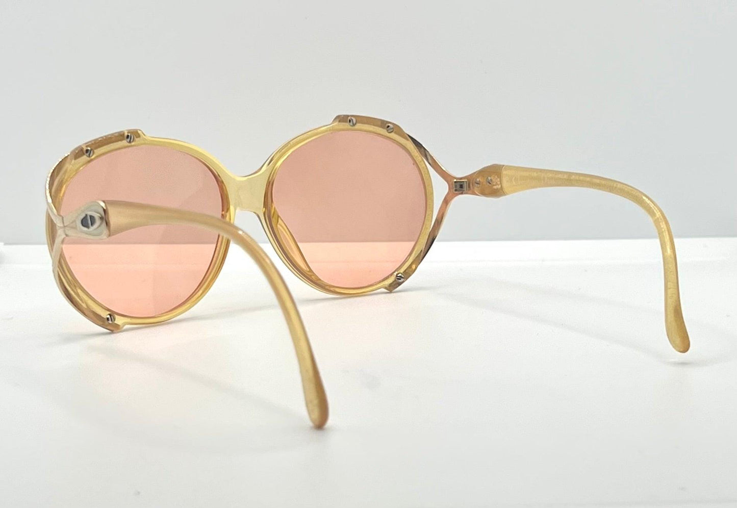 Vintage Christian Dior 2189 70 Sunglasses-Crystal Honey Optyl w|New, Custom Rose Lenses
