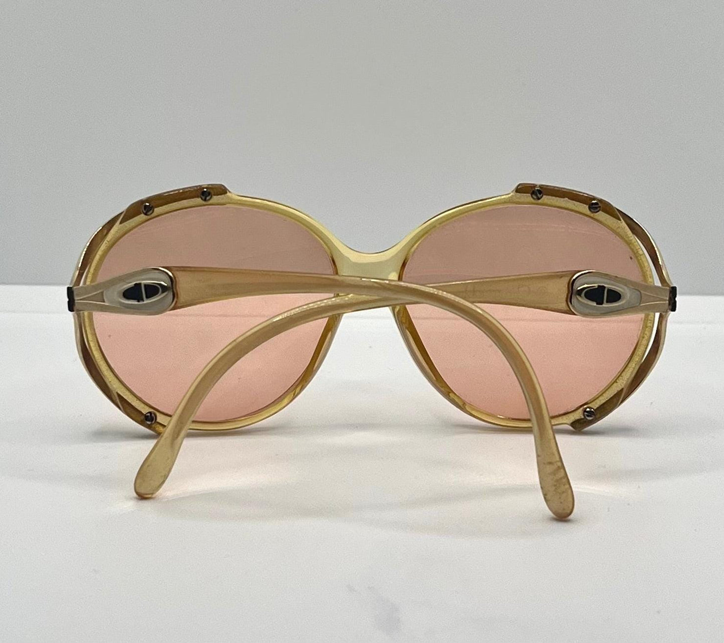 Vintage Christian Dior 2189 70 Sunglasses-Crystal Honey Optyl w|New, Custom Rose Lenses