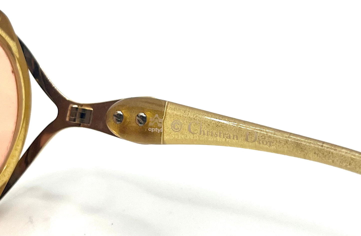 Vintage Christian Dior 2189 70 Sunglasses-Crystal Honey Optyl w|New, Custom Rose Lenses
