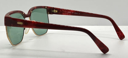 Silhouette M6067 V6053 Vintage Sunglasses-Red Tortoise W|New Green Custom Lenses