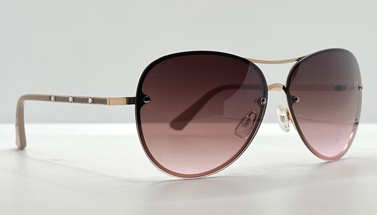 Tahari Th651 Gldnd – Hhth 0226-R - Gold|Nude Aviator W|Gradient Lenses- Pre-Owned-Like New