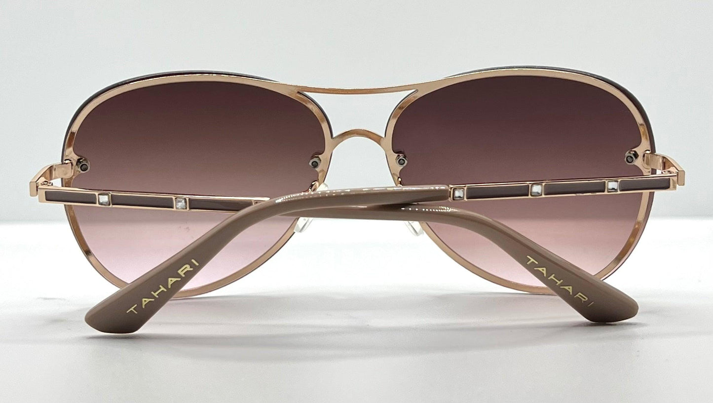 Tahari Th651 Gldnd – Hhth 0226-R - Gold|Nude Aviator W|Gradient Lenses- Pre-Owned-Like New