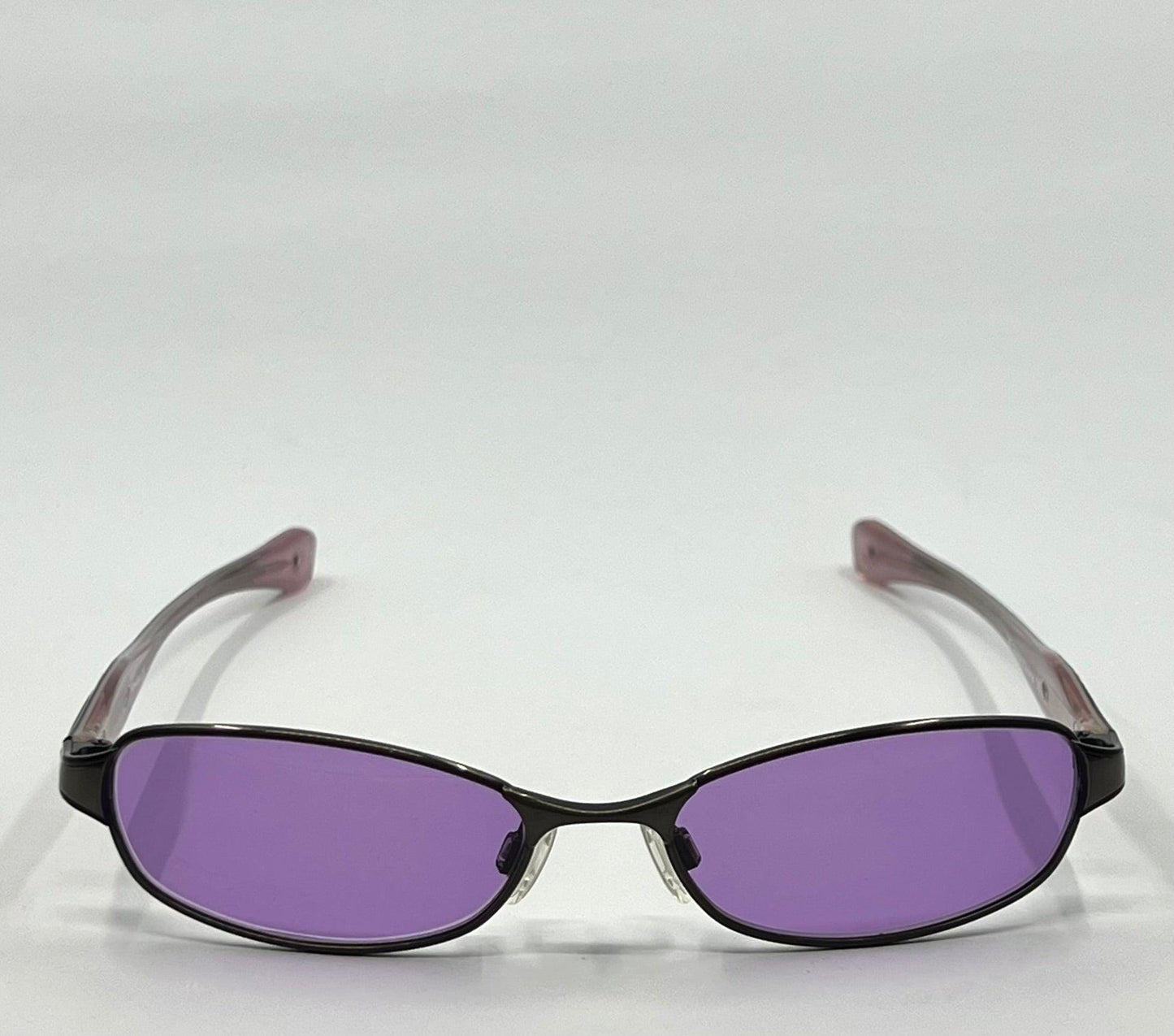 Oakley Flawless 2.0 Brushed Chrome Vintage Sunglasses  w|New Solid Purple Custom Tinted Lenses