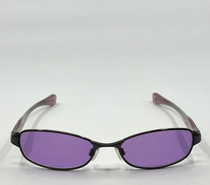 Oakley Flawless 2.0 Brushed Chrome Vintage Sunglasses  w|New Solid Purple Custom Tinted Lenses