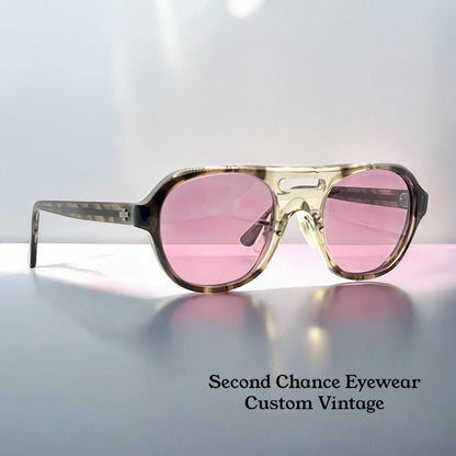 Titmus Z87 Safety Glasses-Industrial Frame W|New, Custom Solid Violet Lenses