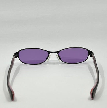 Oakley Flawless 2.0 Brushed Chrome Vintage Sunglasses  w|New Solid Purple Custom Tinted Lenses