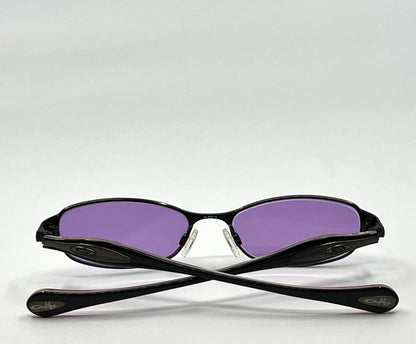 Oakley Flawless 2.0 Brushed Chrome Vintage Sunglasses  w|New Solid Purple Custom Tinted Lenses
