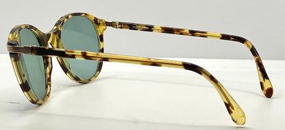 Yves Saint Laurent 5024 Tortoise Vintage Sunglasses w|New Solid Green Custom Lenses-Italy