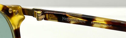 Yves Saint Laurent 5024 Tortoise Vintage Sunglasses w|New Solid Green Custom Lenses-Italy