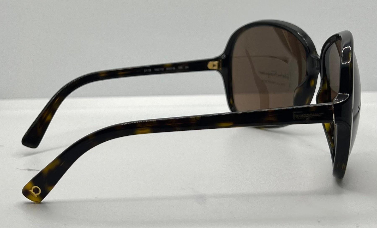 Salvatore Ferragamo 2178 102|73 Tortoise Brown 63Mm Sunglasses Italy Nos