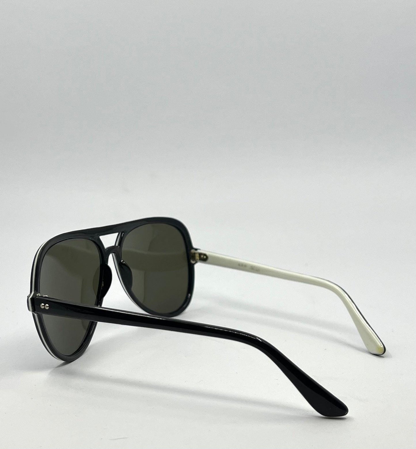 Vintage Japanese Aviator Sunglasses – Amb. Japan – Deadstock – Blue Mirror Tint