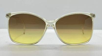Made In France-Oversized Cat-Eye Sunglasses W|New, Custom Grey To Gold Gradient Lenses-Unknown Maker