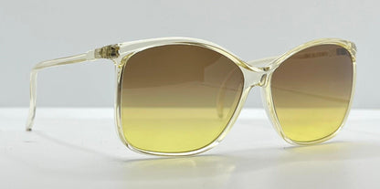 Made In France-Oversized Cat-Eye Sunglasses W|New, Custom Grey To Gold Gradient Lenses-Unknown Maker
