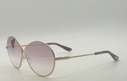Tom Ford Raina-02 Tf564 28Z Oversized Mirrored Sunglasses-Discontinued, Made In Italy