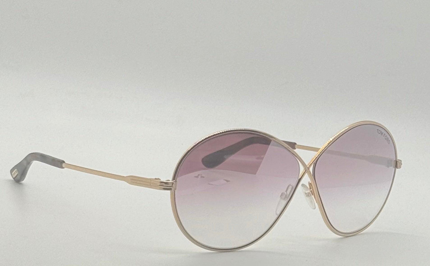 Tom Ford Raina-02 Tf564 28Z Oversized Mirrored Sunglasses-Discontinued, Made In Italy