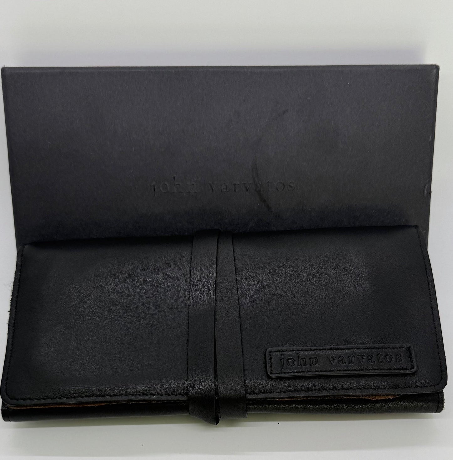 Brand New John Varvatos Soft Leather & Suede Eyewear Travel Kit – Unused in Box