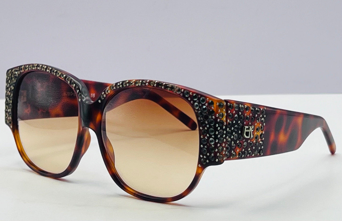 Emmanuelle Khanh 9280 Studded Vintage Sunglasses-New, Custom Gradient Lenses