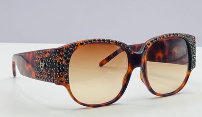Emmanuelle Khanh 9280 Studded Vintage Sunglasses-New, Custom Gradient Lenses
