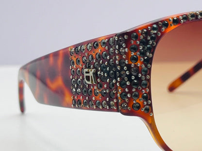 Emmanuelle Khanh 9280 Studded Vintage Sunglasses-New, Custom Gradient Lenses