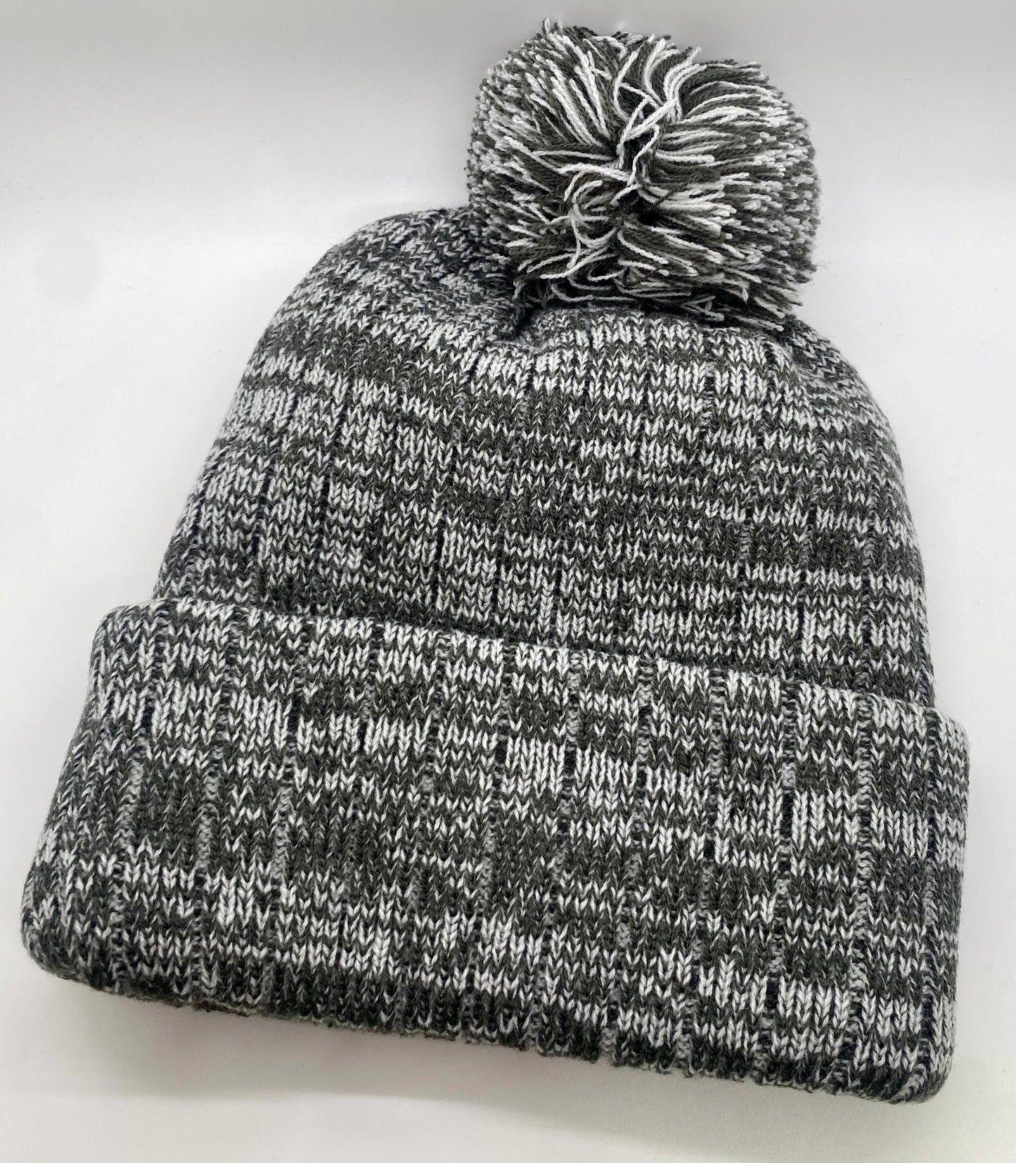Serengeti Pom-Pom Knit Hat - Gray|White, Brand New, Unworn, One Size Fits Most