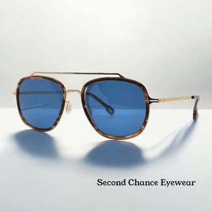 Odette Lunettes “Trenт” C308 W|New, Custom Blue Lenses-55Mm-New|Unworn