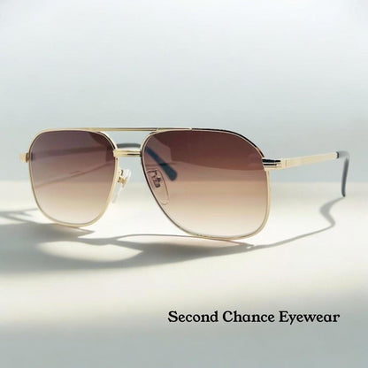 Culture House No. 375 – Vintage Japanese Deadstock Sunglasses | W| New, Custom Tobacco Gradient Lenses (Titan-P)