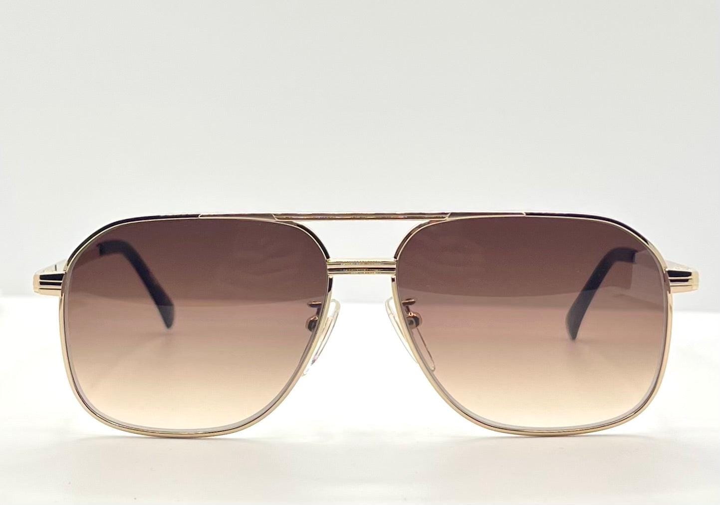 Culture House No. 375 – Vintage Japanese Deadstock Sunglasses | W| New, Custom Tobacco Gradient Lenses (Titan-P)