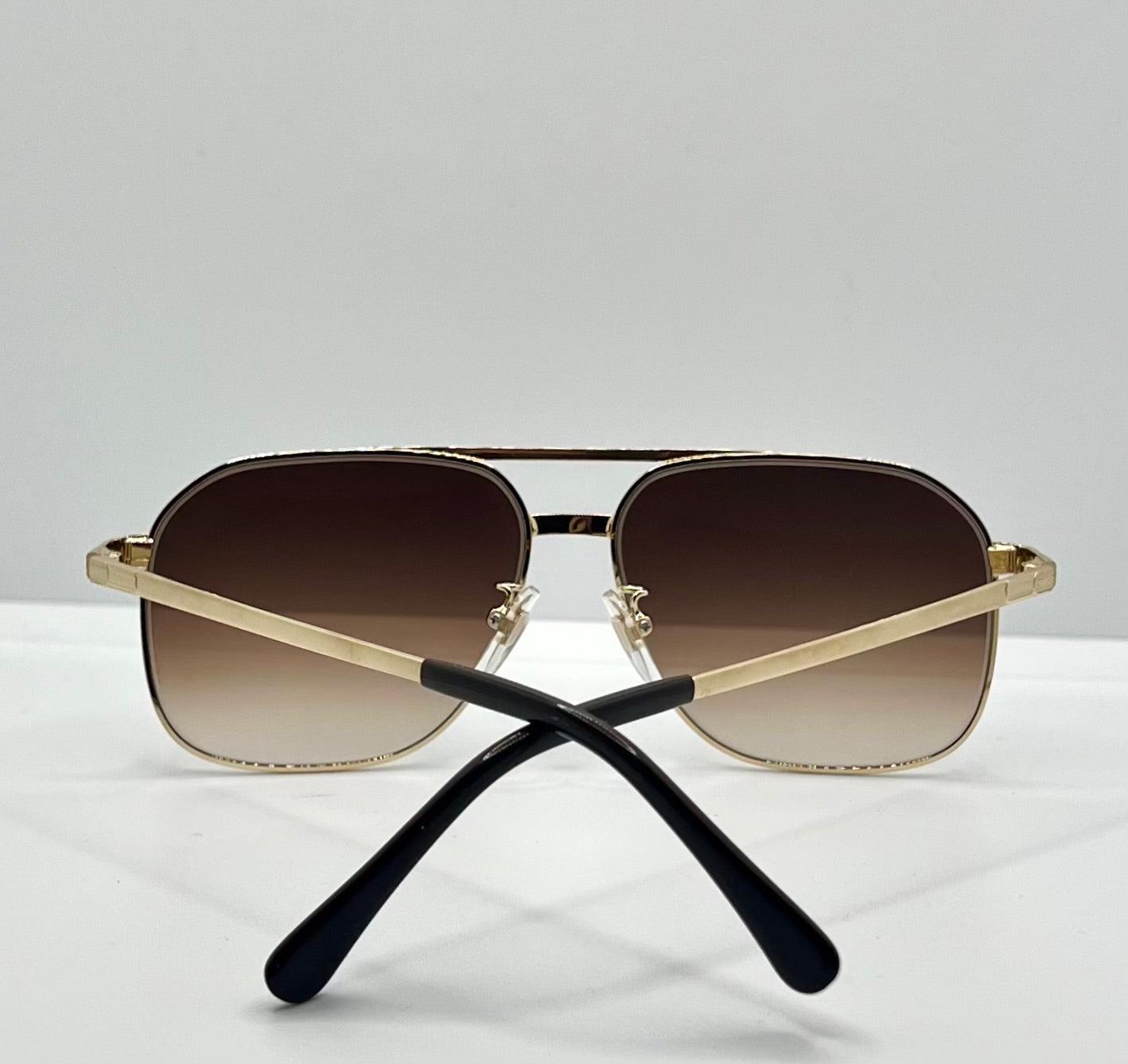 Culture House No. 375 – Vintage Japanese Deadstock Sunglasses | W| New, Custom Tobacco Gradient Lenses (Titan-P)