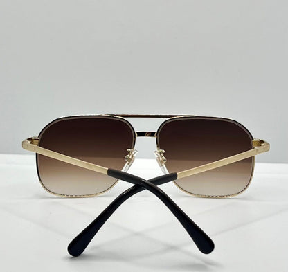 Culture House No. 375 – Vintage Japanese Deadstock Sunglasses | W| New, Custom Tobacco Gradient Lenses (Titan-P)